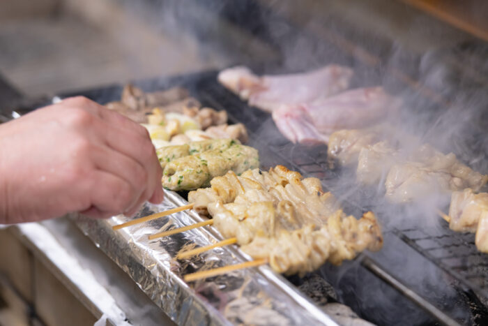 焼き鳥調理